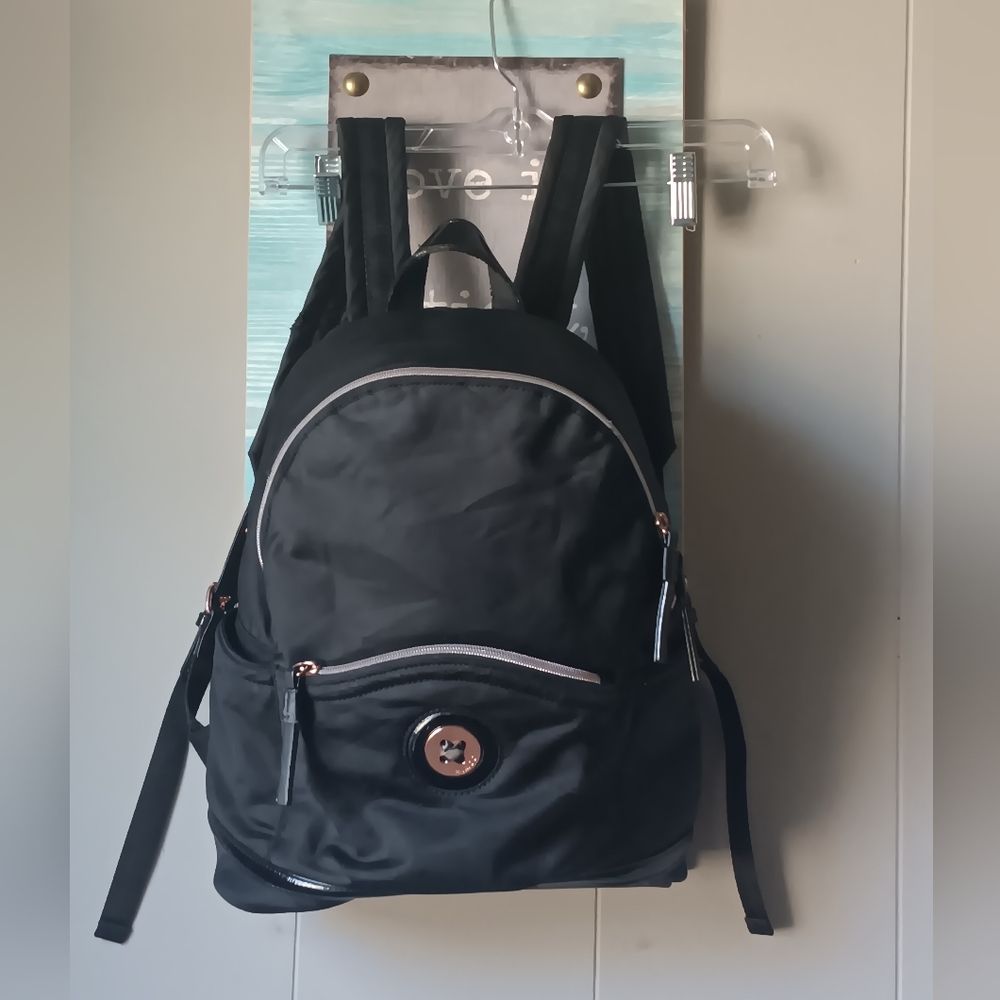 MIMCO Bag Backpack Black Back Pack Zip Daydream ROSE GOLD Logo⚘️